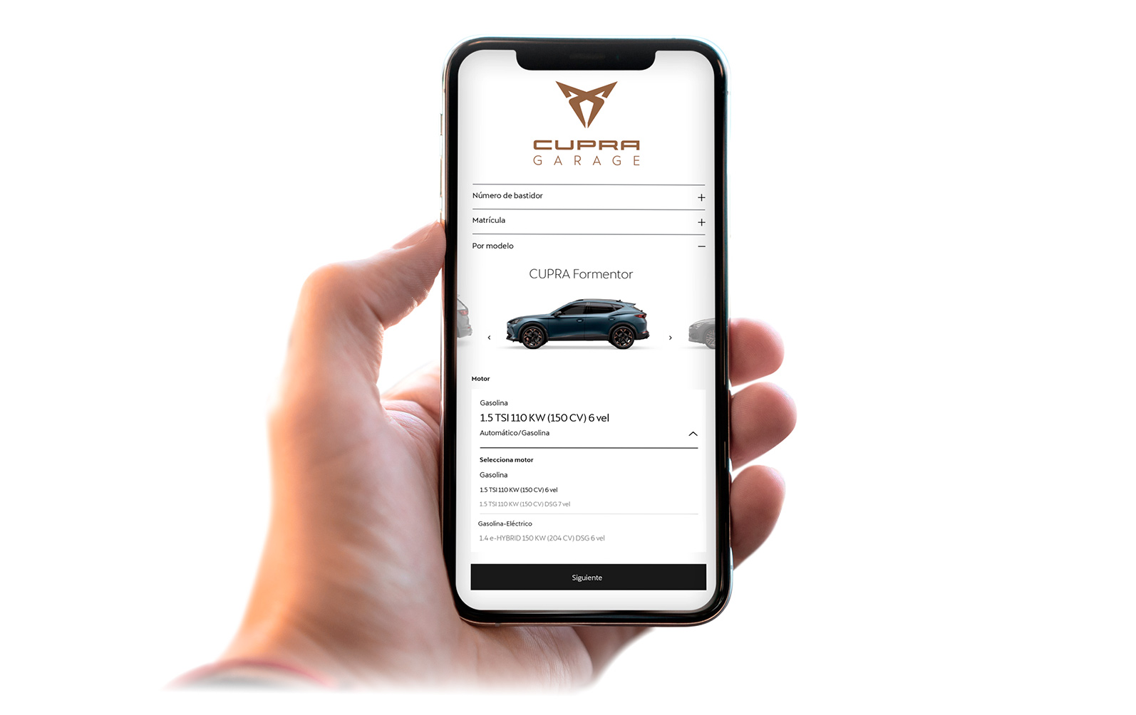 Calculadora CUPRA - Mobile Mockup